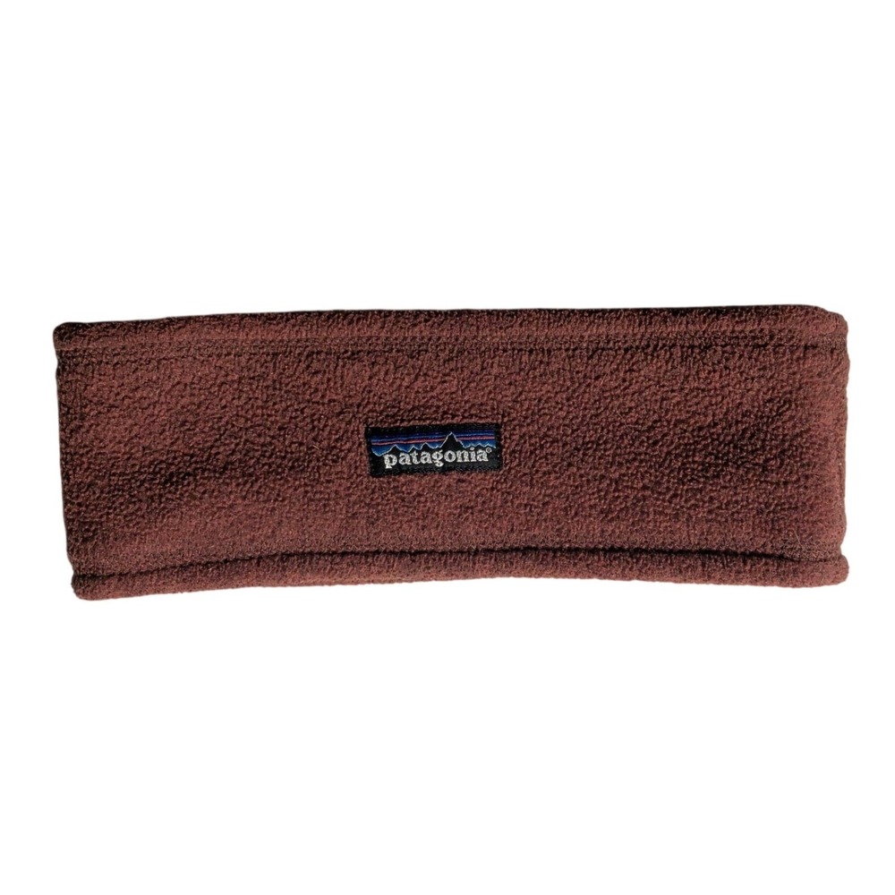 Patagonia Headband Womens One Size Brown Fleece Ear Warmer Logo Winter Outdoor